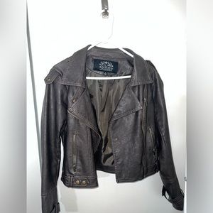 Blanc Noir Leather Jacket (size: M)